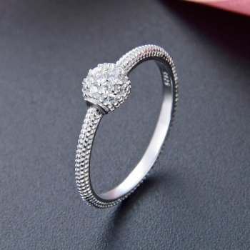 925 Zircon Sterling Band Ring